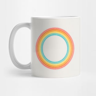 Retro rainbow circle Mug